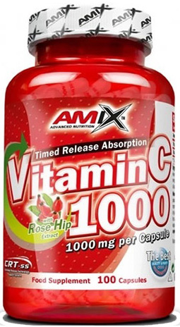 Vitamin C with Rose Hips, 1000 mg, 100 capsule, Amix