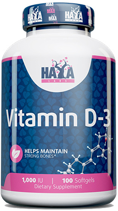 Vitamin D3, 1000 IU, 100 capsule, Haya Labs