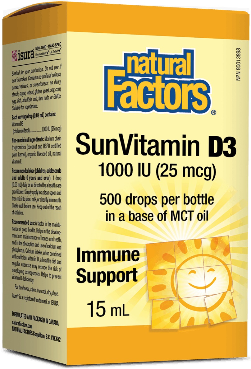Vitamin D3, 1000 IU, 15 ml, Natural Factors