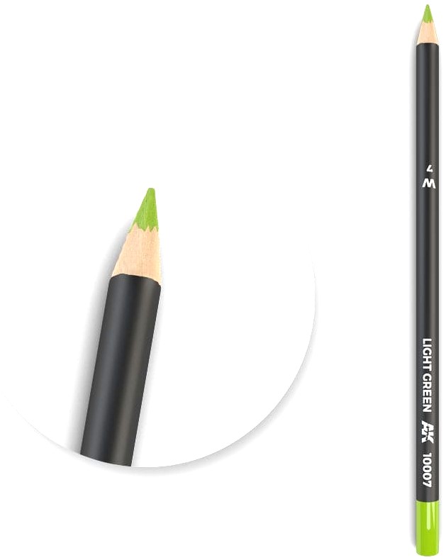 Creion pe baza de apa pentru modelat AK Interactive - Watercolor Pencil Light Green AK10007 (1 buc )