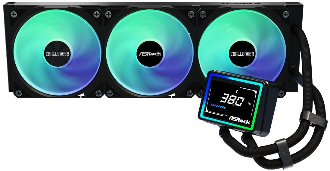 Răcitor cu lichid Asrock - Challenger 360 Digital, 3x 120 mm, negru