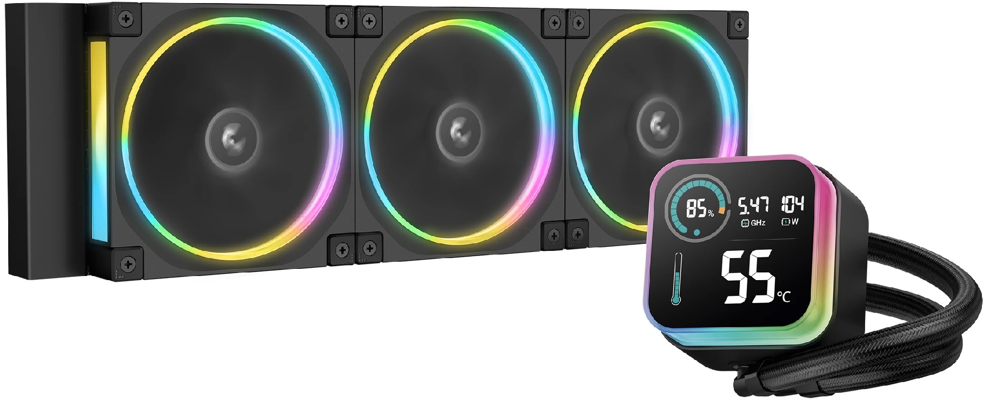 Răcitor de apă DeepCool - LQ360 ULTRA ARGB, 3x120 mm, negru