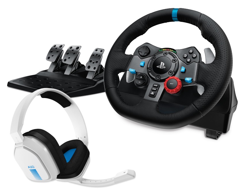 Volan cu pedale și căști Logitech - G29 Driving Force, Astro A10, PS5/PS4