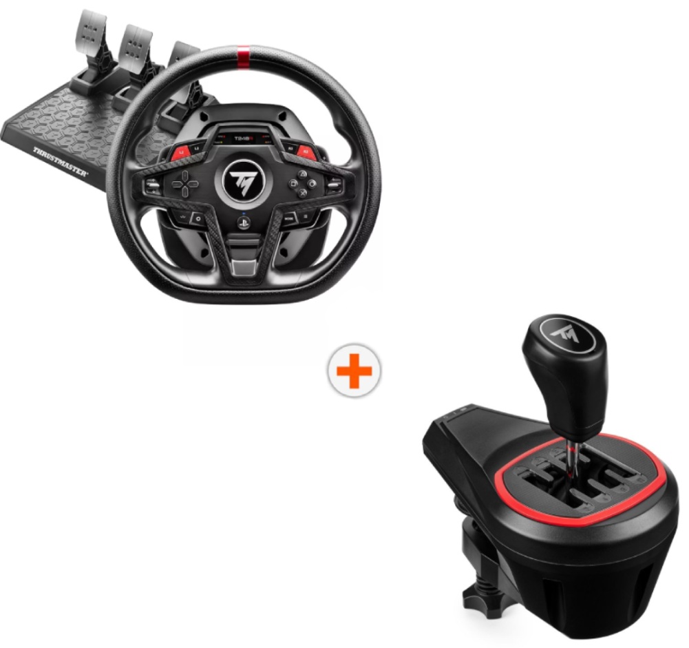Volan cu pedale Thrustmaster - T248R, PS/PC + Maneta de viteze Thrustmaster - TH8S Shifter Add-On
