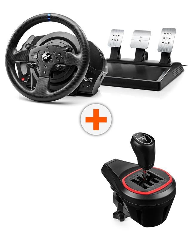 Volan cu pedale Thrustmaster - T300RS GT, PS/PC + Maneta de viteze  TH8S Shifter Add-On
