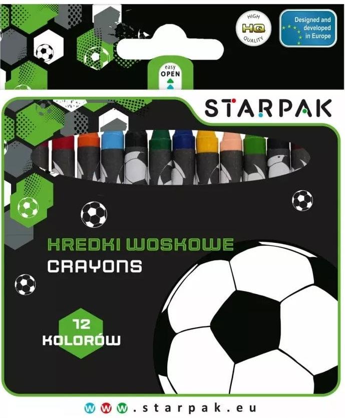 Creioane de ceară Starpak Football - 12 buc
