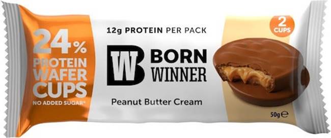 Wafer Pieces, unt de arahide, 50 g, Born Winner