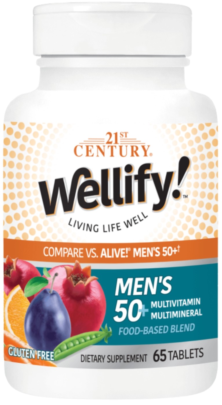 Wellify Men's 50+ Multivitamin, 65 tablete, 21st Century