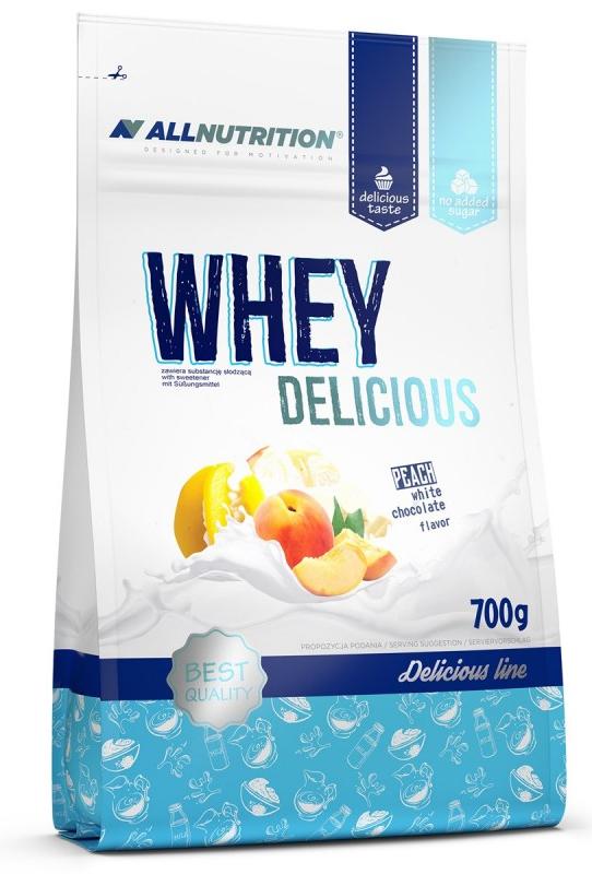 Whey Delicious, ciocolată albă cu portocală, 700 g, AllNutrition