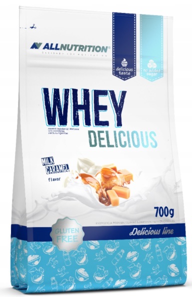 Whey Delicious, caramel cu lapte, 700 g, AllNutrition