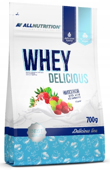 Whey Delicious, cheesecake cu căpșuni, 700 g, AllNutrition