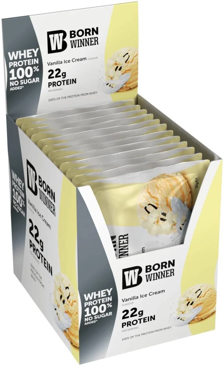 Whey Protein Blend, înghețată de vanilie, 12 bucăți, Born Winner
