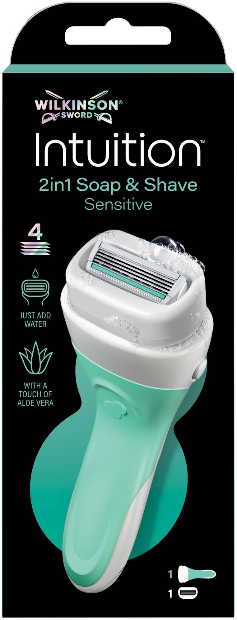 Wilkinson Sword Intuition Sistem de ras Sensitive, cu 1 lamă de rezervă