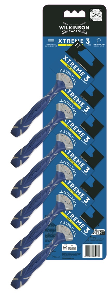 Wilkinson Sword Xtreme3 Aparat de ras pentru barbati  Comfort Ultimate, 6 buc.