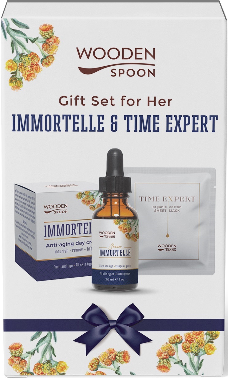 Wooden Spoon Immortelle & Time Expert Set feminin, 3 piese