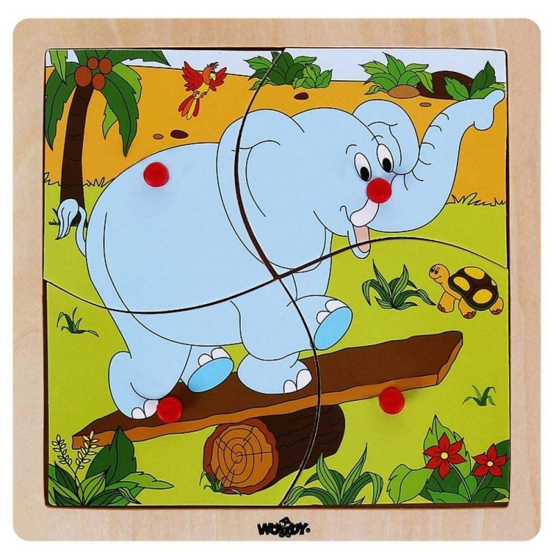 Puzzle Woody - Pui de elefant