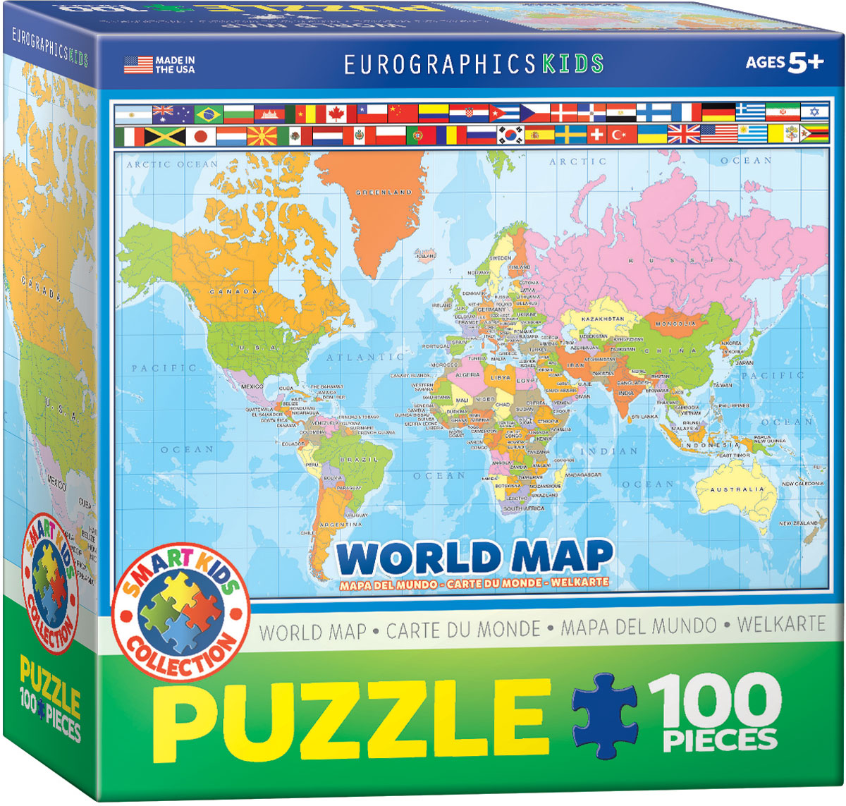 Puzzle Eurographics din 100 de piese – Harta lumii