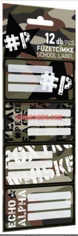 Etichete elevi Lizzy Card - Xcited street, 12 buc