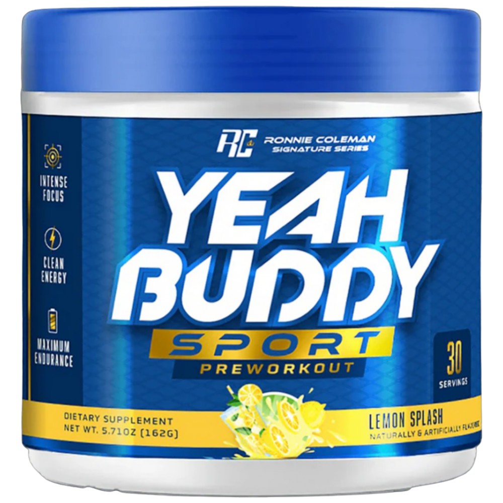 Yeah Buddy Sport Pre-Workout, Lemon Splash, 162 g, Ronnie Coleman