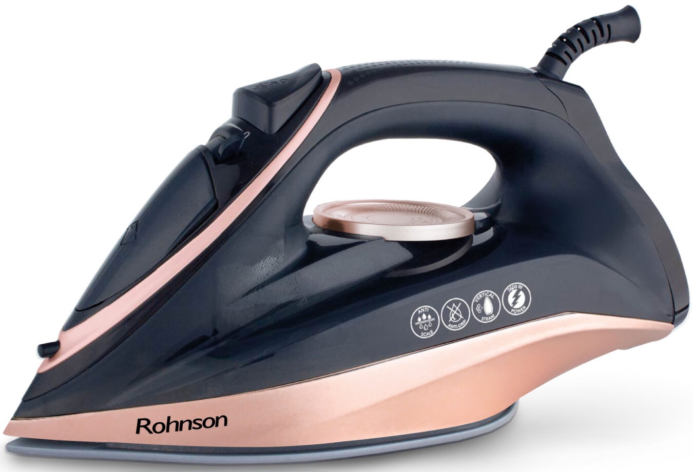 Fier de calcat Rohnson - R-386, 2600W, 180 g/min, negru