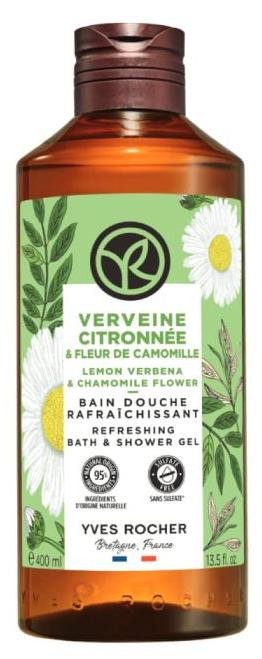Yves Rocher Bain Nature Gel de duș  , verbenă cu lămâie și mușețel, 400 ml