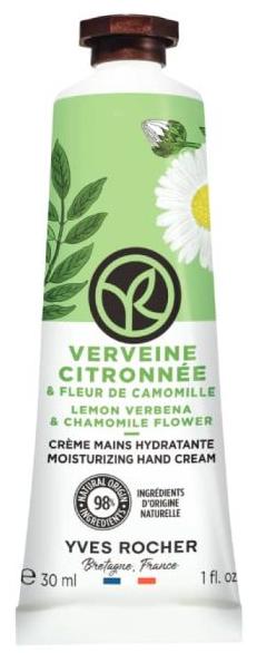 Yves Rocher Bain Nature Cremă de mâini, verbină cu lămâie și mușețel, 30 ml