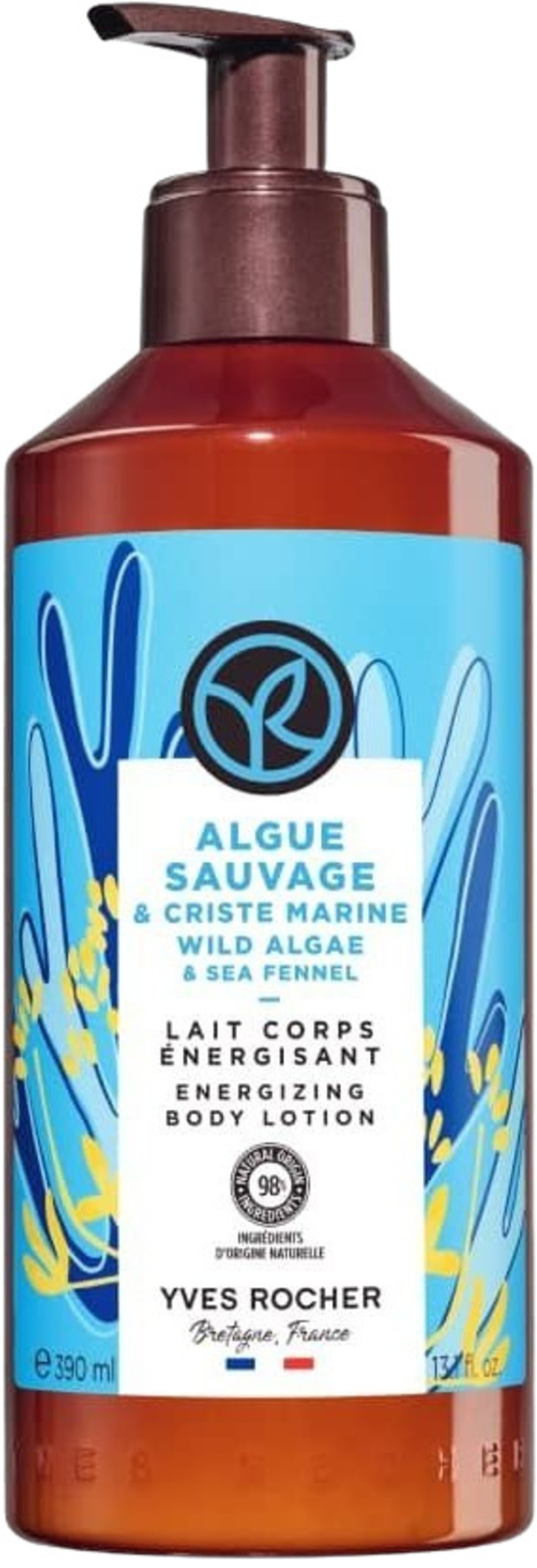 Yves Rocher Bain Nature Lapte de corp, alge sălbatice, 390 ml