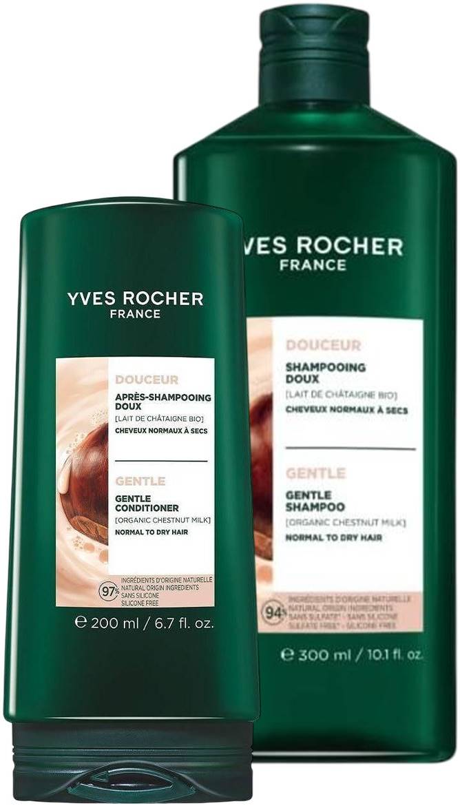 Yves Rocher Gentle Set - Șampon și Balsam, 300 + 200 ml