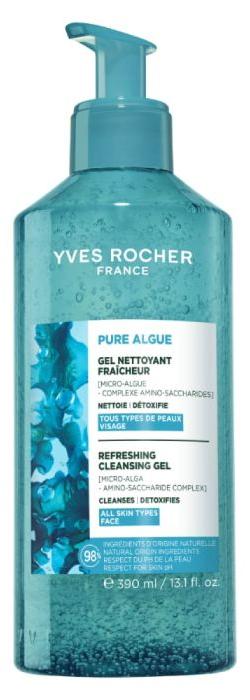 Yves Rocher Pure Algue Gel de spălare pentru față , 390 ml