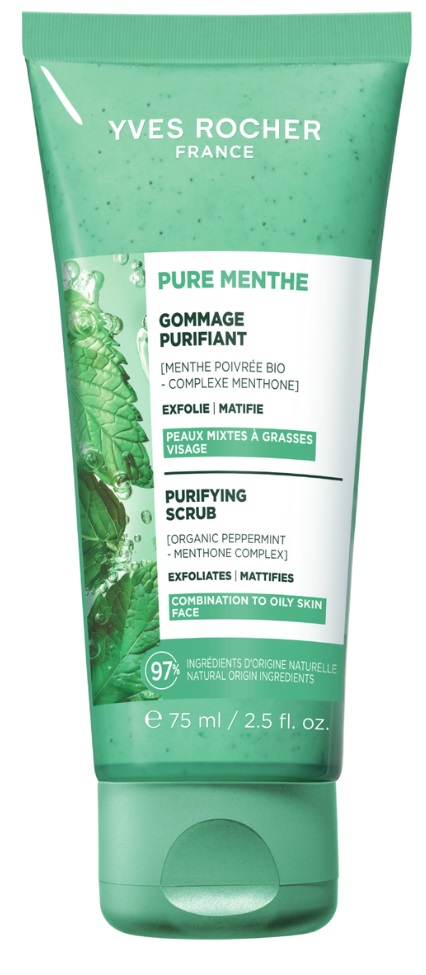 Yves Rocher Pure Menthe Scrub facial de curățare, 75 ml