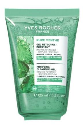 Yves Rocher Pure Menthe Gel de curățare pentru față , 125 ml