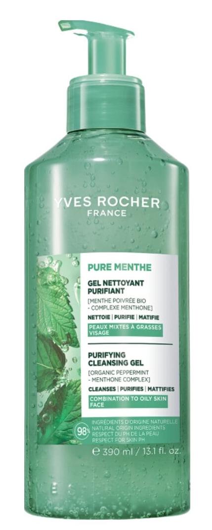Yves Rocher Pure Menthe Gel de curățare pentru față , 390 ml