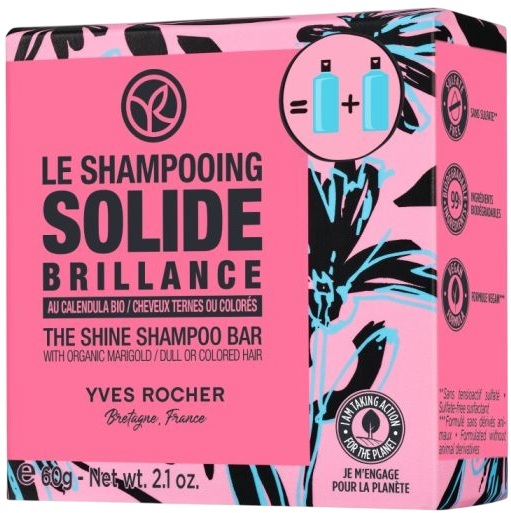 Yves Rocher Șampon solid pentru strălucire, 60 g