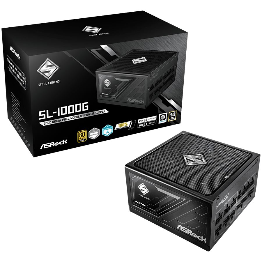 Sursa STEEL LEGEND 1000W 80 Plus Gold Negru - imagine 2