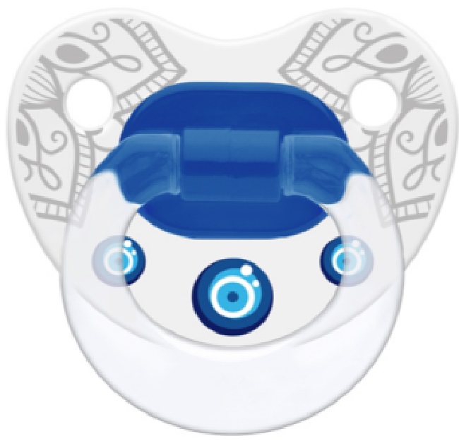 Suzeta Wee Baby Evil Eye, 6-18 luni , alba