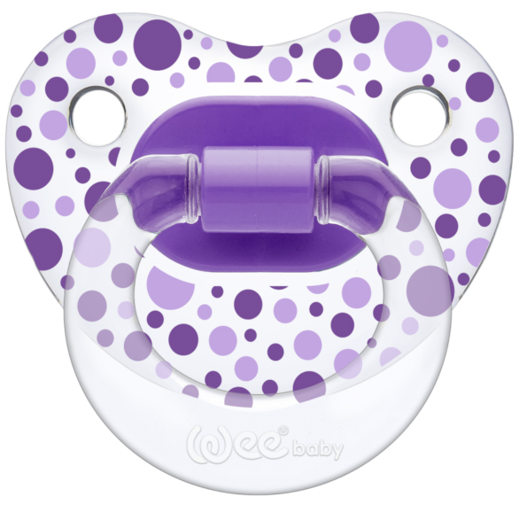 Suzetă Wee Baby - Transparentă, peste 18 luni, violet