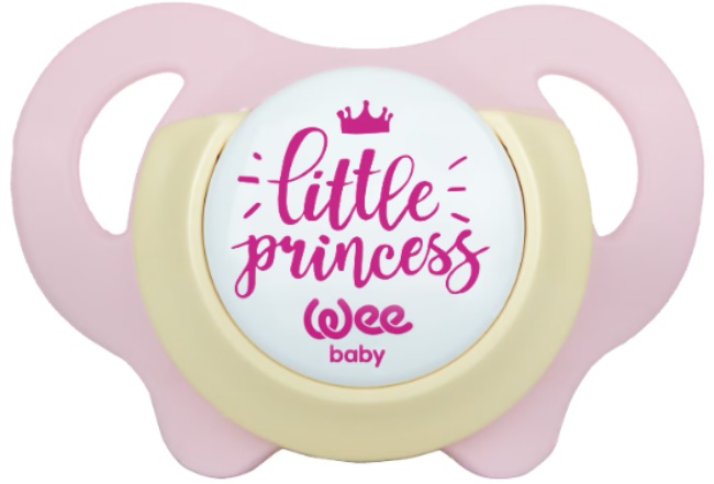 Suzetă Wee Baby - Roz, 6-18 luni, galben și roz