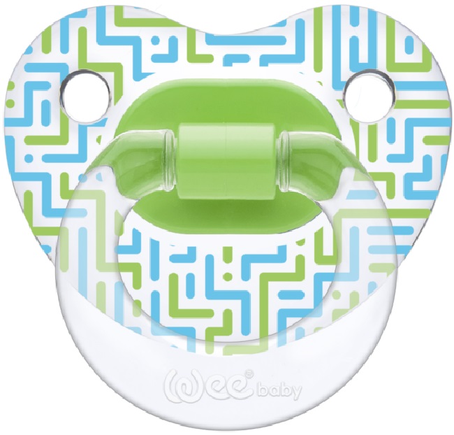 Suzetă Wee Baby Transparent, 6-18 luni, verde