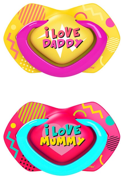 Set 2 suzete Canpol Light touch - Neon love, 18+ luni, roz