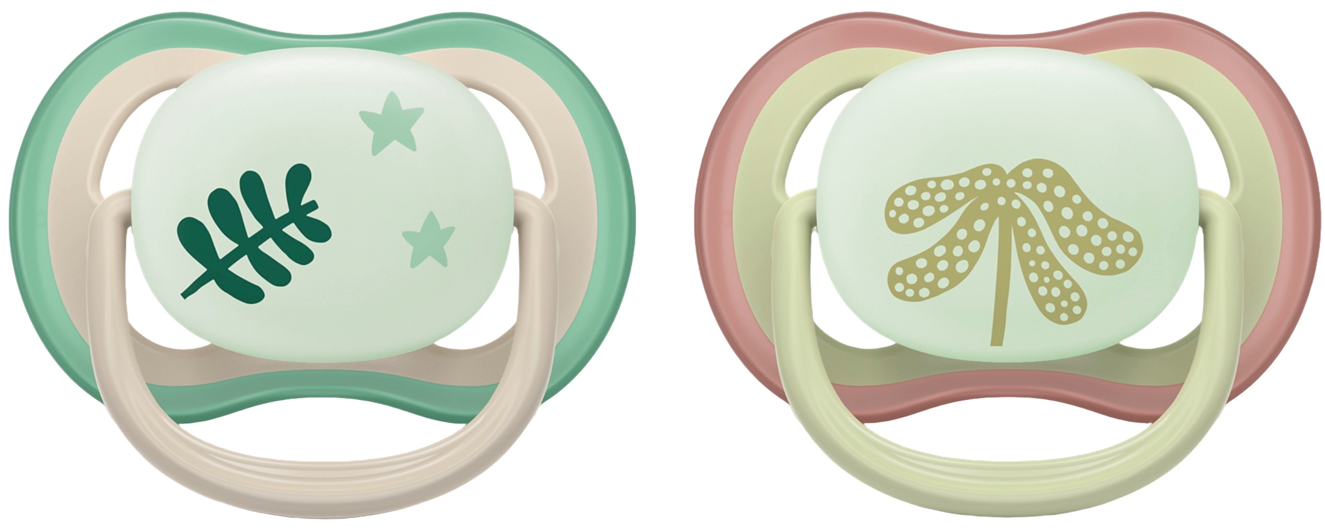 Suzete Philips Avent - Ultra Air Night, 6-18 luni, 2 buc, pastel/neutru
