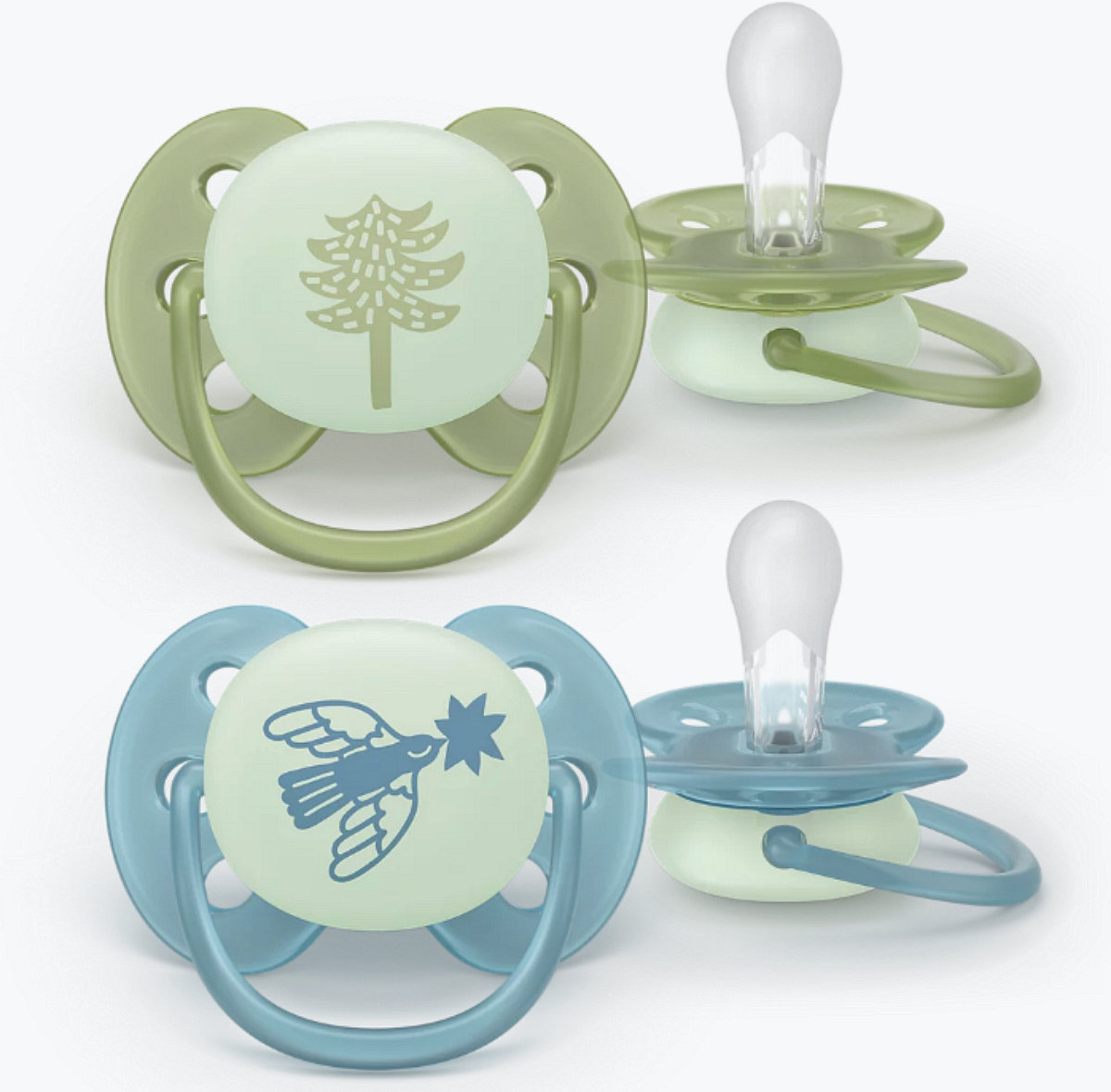 Suzete Philips Avent Ultra Soft - Night, 18+ luni, pentru băiețel