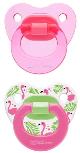 Suzete Wee Baby - 2 bucăți, 0-6 m, roz