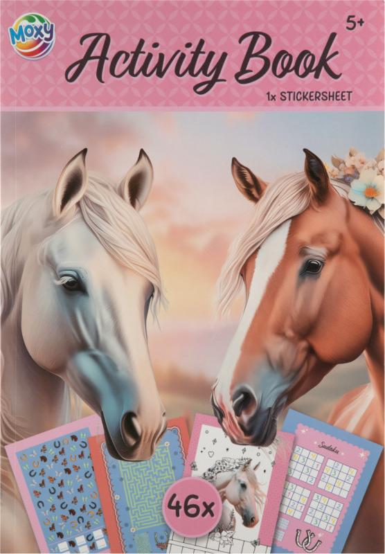 Carte de stickere distractivă Moxy - Cai