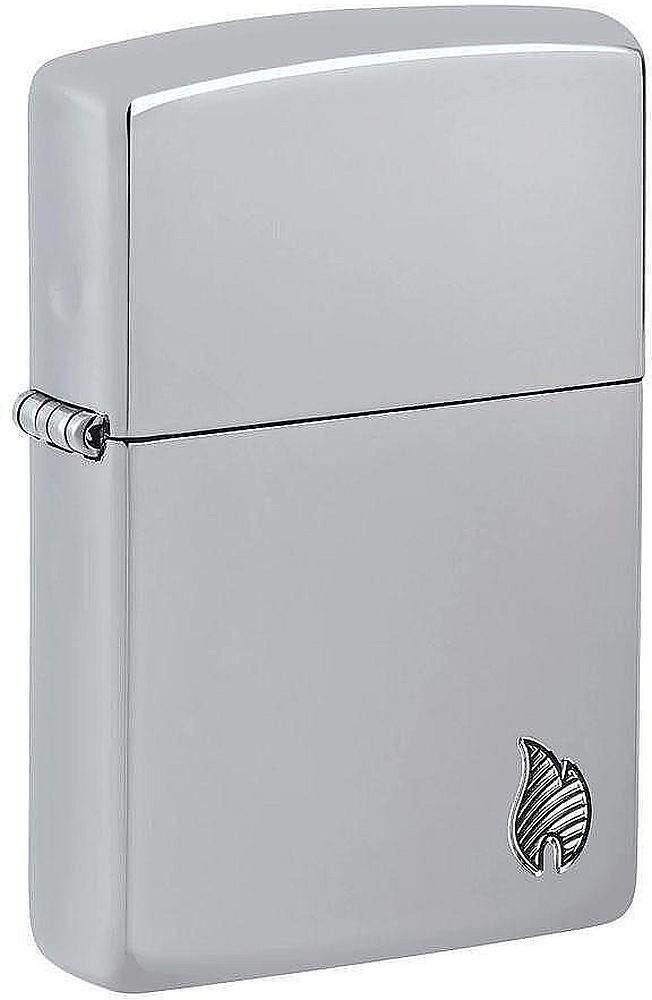 Brichetă Zippo Armor - Chrome Flame Design