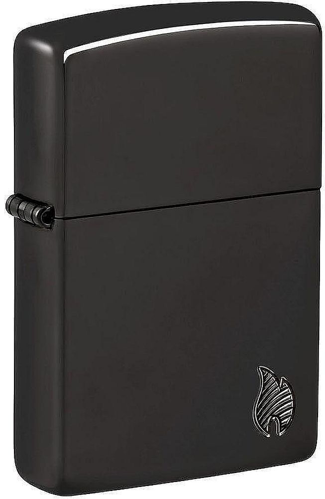 Brichetă Zippo Armor - High Polish Black Flame Design