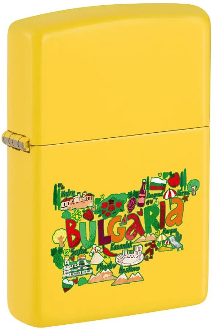 Brichetă Zippo Bulgarian Motifs - Bulgaria, galben