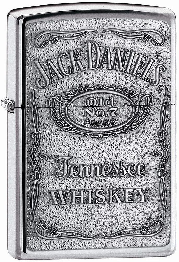 Brichetă Zippo - High Polish Chrome Jack Daniels