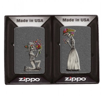Bricheta Zippo Iron Stone - Dragoste, set cadou 2 buc.