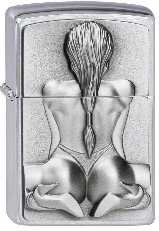 Bricheta Zippo - Kneeling Girl Emblem