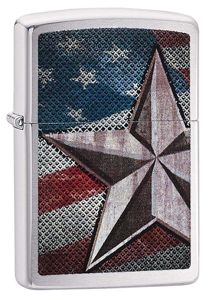 Bricheta Zippo - Stea retro, cromata